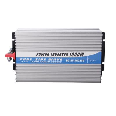 China Aluminum Alloy Rated Power Inverter 1000W 12v 24v to 110v 220v Pure Sine Wave Inverter 24v 1000w for sale