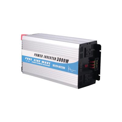 China Aluminum Alloy CE FCC Certified 12/24/48 v dc to ac 110/220v 12v car power inverter 3000w pure sine wave for sale