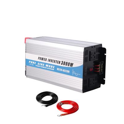 China Aluminum Alloy CE FCC Certified DC to AC Inverter 12v 24v 110v 220v 3000w Pure Sine Wave Inverter for sale