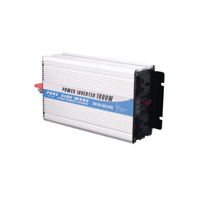 China Aluminum Alloy CE FCC Certified Peak Power 2000W 12v DC To AC 110v 220 Pure Sine Wave Solar Power Inverter 1000W for sale