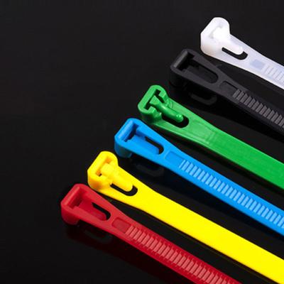 China 66 Insulation Releasable Nylon Black White Nylon Cable Tie Lowest Price Flame Retardant Hot Selling Plastic Cable Tie for sale