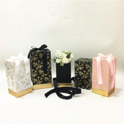 China Square Tall Recyclable Tube Gift Box Two Piece Set, Flower Hug Bucket, Round Bucket Flower Box for sale