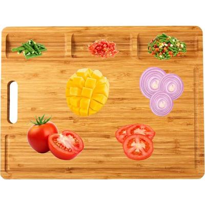 China Custom Made Bamboo Cutting Board Sustainable Organic Bamboo Chopper Tablas De Madera Chopper For Food Prep for sale