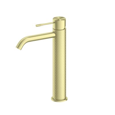 China Modern Metered Taps ZUKKI CUPC High Certification Knurling Faucet Basin Faucet Without Advance Gold Basin Water Saving Faucet for sale