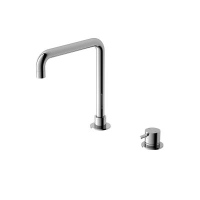 China Wholesale Metered Deck Mounted Basin Mixer Taps ZUKKI Factory Build Basin Mixer Hole 180 Degree Solid Brass Faucet 2 Degree for sale