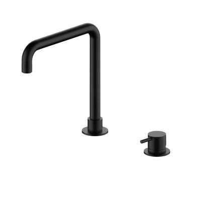 China Wholesale Metered Deck Mounted Basin Mixer Taps ZUKKI Factory Build Basin Mixer Hole 180 Degree Solid Brass Faucet 2 Degree for sale