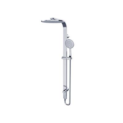 China With sliding bar ZUKKI bath and shower sets 3 function headshower body rain round brass shower set with single hose for sale