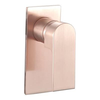 China Slide Barless ZUKKI 2021 Classic Brushed Rose Gold In-Wall Water Saving Certified Lead Free All Copper Bathroom Faucet for sale