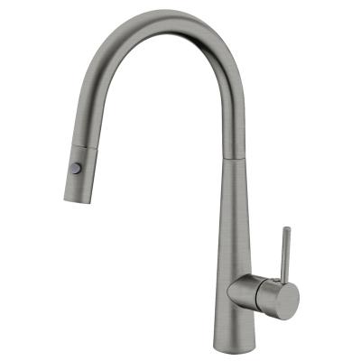 China ZUKKI Faucets Gunmetal Metered Classic Puller 360 Degree Rotatable Copper Hot And Cold Kitchen Faucet for sale