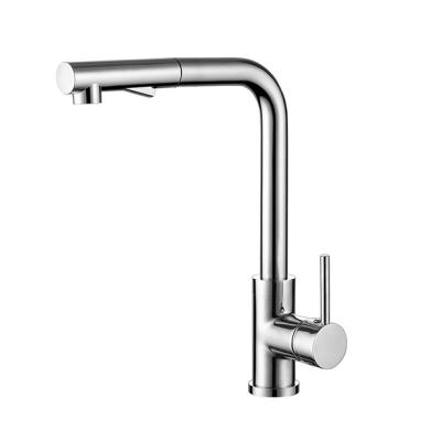 China Modern YSW Thermostatic Faucets Pull Out Kitchen Faucet Chrome Finish 306 Degree Kitchen Sink Mixer Tap Brass Kitchen Faucet With Spray for sale