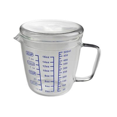 China Wholesale High Quality Viable 250ml 500ml Measuring Cup Milk Heat Resistant Glass Cup With Scale for sale