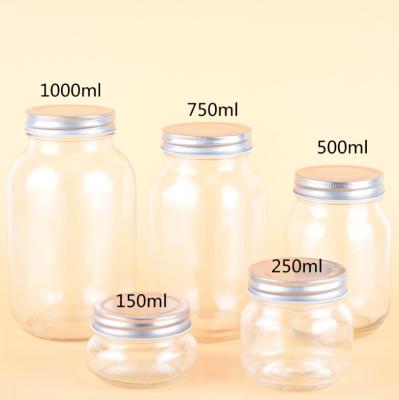 China Multi - Specification Clear Mason Glass Cup Storage Tank Canned Food Factory Price in Xuzhou for sale