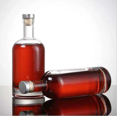 China Glass wine bottle 200ml 375ml 500ml 750ml loquor glass bottle for vodka brandy juniper wine bottle for sale