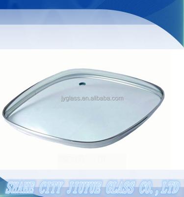 China Cookware Sustainable Cover Rectangle Lid Tempered Glass Square Frying Pan Lid for sale