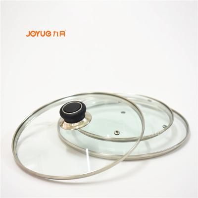 China Stainless Steel Viable Saucepan Glass Lid For Cookware Glass Jar Lid For Pot for sale