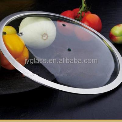 China Viable Stainless Steel Pans Rim Glass Lids For Frying for sale