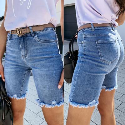 China European and American fashion hot sale women's jeans QUICK-DRY regular casual tassel foot women's jeans for sale