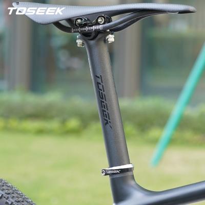 China Lightweight Carbon Tube+Aluminum Alloy Head TOSEEK ZF-ONE Bike Seat Tube Carbon Seatpost Mountain Bicycle Seat Post for sale