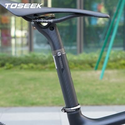 China High Quality Carbon Tube+Aluminum Alloy Clamp TOSEEK Mountain Bike Seatpost Seat Post Bicycle Parts Seat Post 31.6 for sale