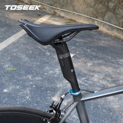 China High Quality Carbon Tube+Aluminum Alloy Clamp TOSEEK Bike Seatpost Bicycle Parts Seat Post Mountain Bike Seat Post for sale