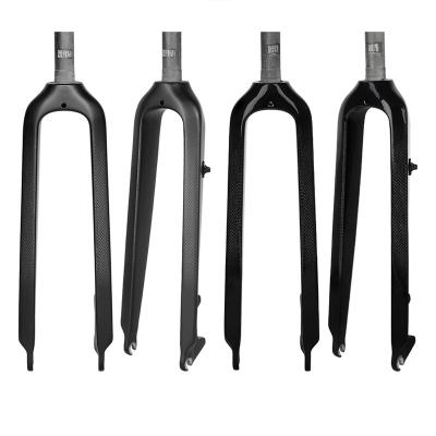 China Mountain Bikes Made In China Carbon Front Fork Straight Tube Cycling Accessories Mountain Bike Bicycle Fork for sale