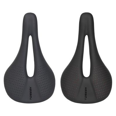 China MOVEMENT TOSEEK SD102 Cycling Leather Fixed Seat Bike Cushion Gear Exercise Bicycle Saddle for sale