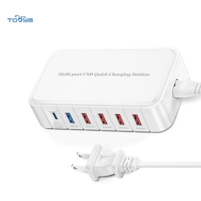 China UniversalÂ   Pengisi 6 Pengisi 6 Tooya PD Wall Charger QC3.0 PD Smart Wall Charger Forjbl Charging 5 Left Portable USB Multi-port for sale