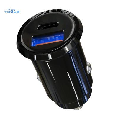 China UniversalÂ   Araba Mini Car Plastic Multi-port Charger Tooya 38W High Power PPS PD3.0 PD2.0 QC3.0 QC2.0 Fast Car Cigarette Lighter for sale