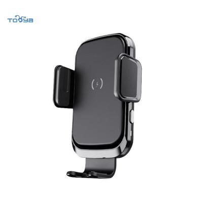 China UniversalÂ   Custom Tooya 15W Car Charger Fast Wireless Air Vent Auto Lock Charger Car Mount For iPhone Charging for sale