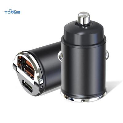 China UniversalÂ   Tooya 30W PD3.0 PD2.0 QC3.0 QC2.0 CAF FCP PE2.0 PE1.1 SFCP Mini Alloy Stealth Car Cigarette Lighter Quick Charger for sale