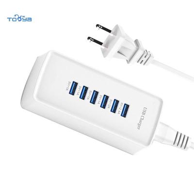 China Mobile Phone Tooya Steckdose Short Circuit Protection Wall Charger Plug In Suitable For Mobile Phones Portable USB Multi-port Fast Charging for sale