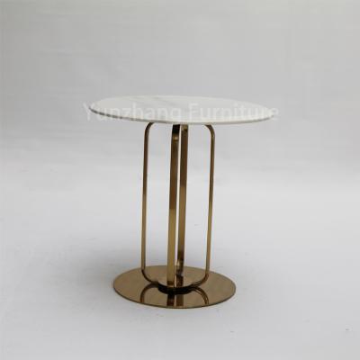 Chine Dessus rond moderne de marbre de table basse d'or pour la pièce de vie/réception à vendre