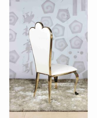 China Stainless Steel Event Throne Wedding Banquet Chair Golden With Cushions for sale