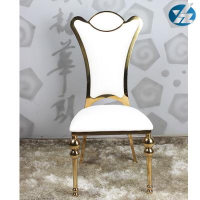 China 55X60X110 SS Beklede het Dineren Stoelen van de het Huwelijksgebeurtenis van het Stoelgoud Geplateerde Hotel Te koop