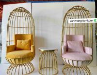 China Comfortabel de Stoelroestvrij staal van Metaal Gouden Birdcage voor Hotelbanket Te koop