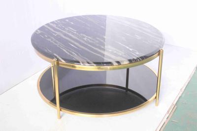 中国 Modern Luxury Balcony Leisure Round Marble Coffee Tea Table for Small Apartment 販売のため