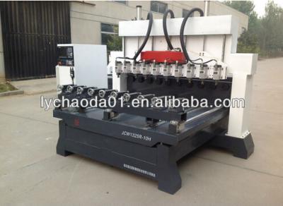 China wood 4 axis engraving cnc router machine with 10 spindles for mass production of furniture legs for sale