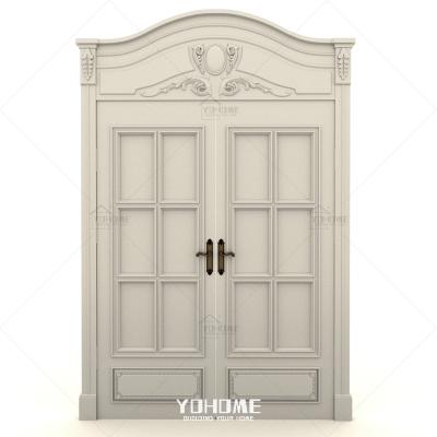 China Fire protection England luxury design wooden doors double entry exterior double doors luxury double door for sale