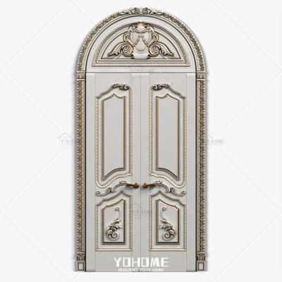 China American Luxury Fire Protection Wooden Double Door Designs Exterior Double Entry Door Villa Double Door for sale