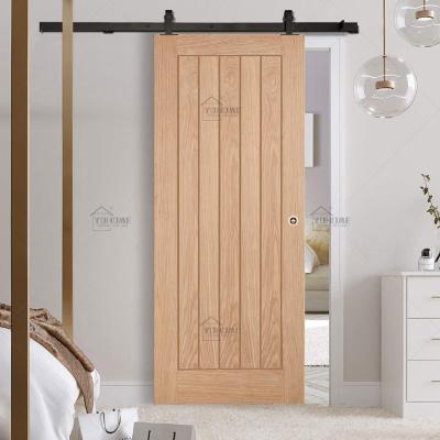 China Fire protection Philippines solid wood sliding barn door with frame barn door trade interior bedroom indoor barn doors for sale