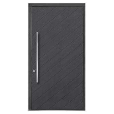 China modern australian standard black exterior door exterior pivot door black wooden entry door for sale