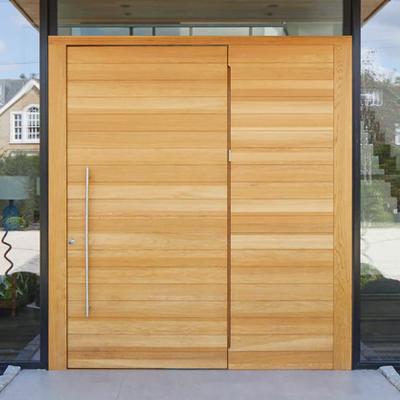 China Best Fire Protection Foshan Manufacturer Front Entry Door Prefab Houses Entry Door Exterior Wooden Pivot Door Entry for sale