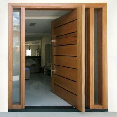 China Oversized Villa Pivot Door Exterior Modern UK Modern Wood Entrance Large Wooden Entrance Doors for sale