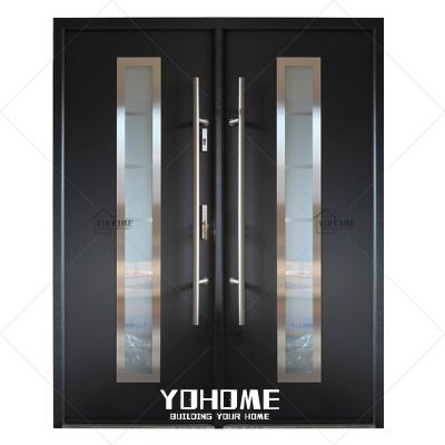 China Top Supplier Stainless Steel Main Door Modern Main Double Door Designs Guangzhou Nigeria Steel Door for sale