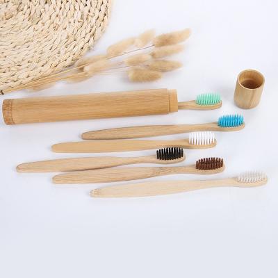 China Bambu Eco-friendly Organic Scratch Bamboo Charcoal Toothbrush Waste Bamboo Toothbrush for sale