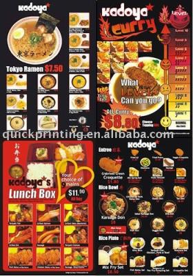 China paper & Cardboard Restaurant Menu Card Printing for sale