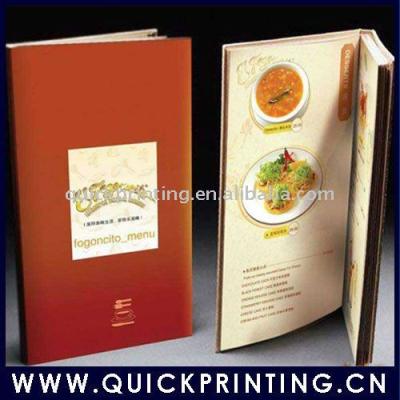 China paper & Cardboard Restaurant Menu Cover Paper Printing for sale