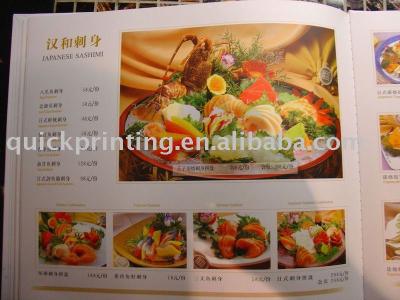 China paper & Western Cardboard Restaurant Food Menu Printing for sale