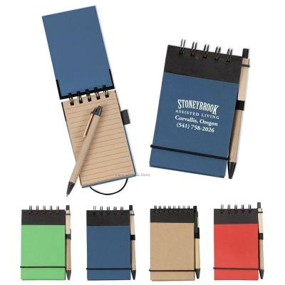 China Small spiral notebook with pen for sale