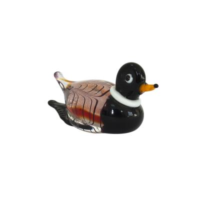 China China Holiday Decoration Small Murano Glass Animals Figurine Glass Duck for sale